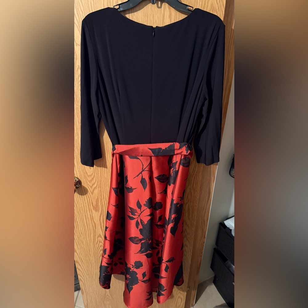 Black and Red Floral Dress - Picture 5 of 5